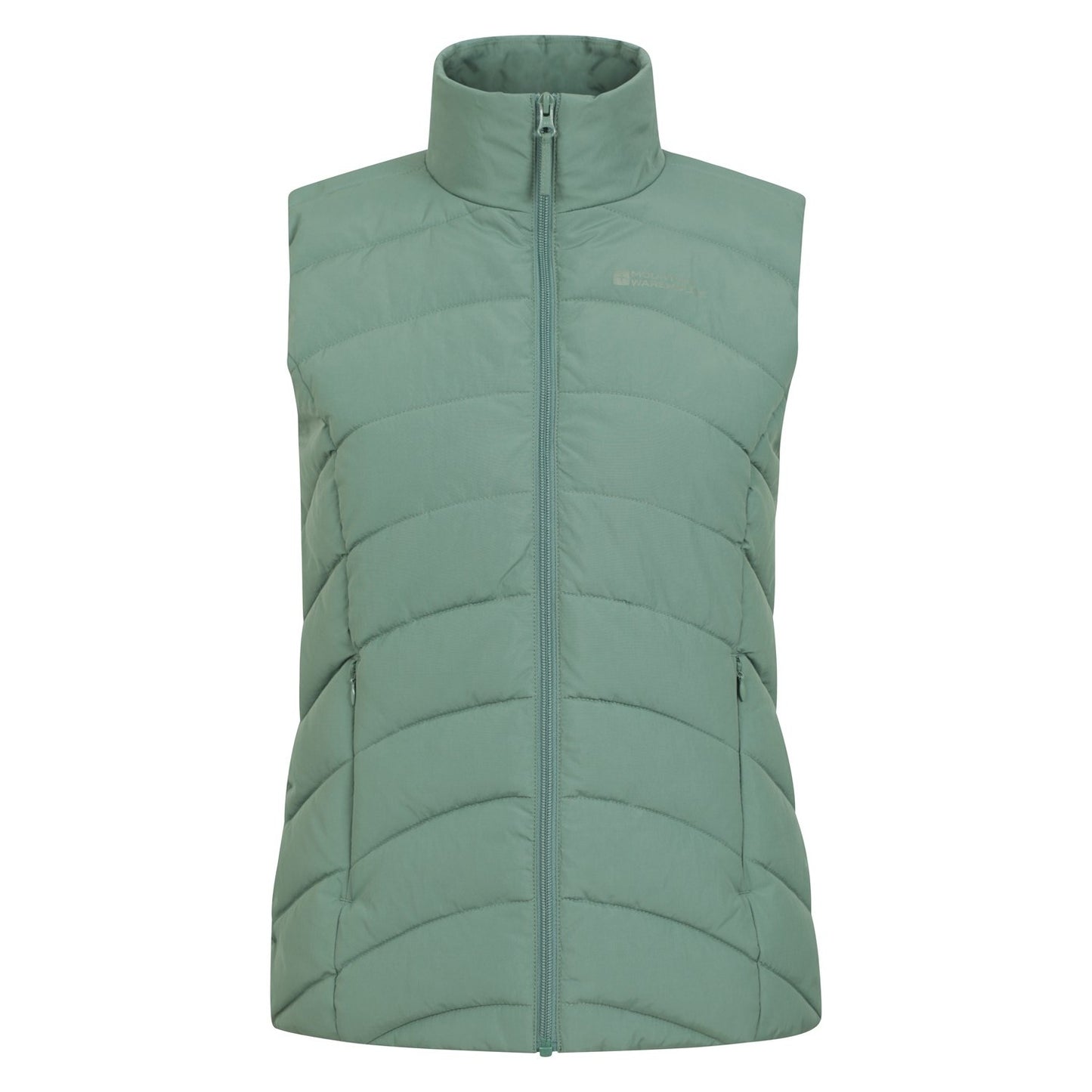 Dark Green - Front - Mountain Warehouse Womens-Ladies Opal Padded Gilet