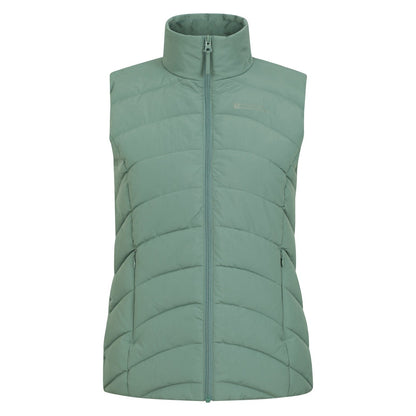 Dark Green - Front - Mountain Warehouse Womens-Ladies Opal Padded Gilet