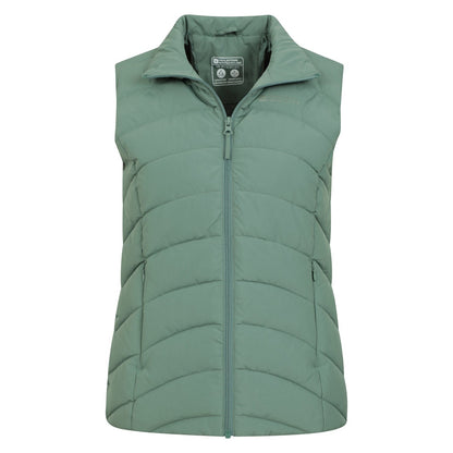 Dark Green - Pack Shot - Mountain Warehouse Womens-Ladies Opal Padded Gilet