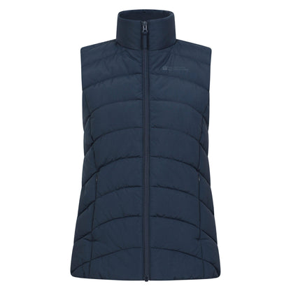 Navy - Front - Mountain Warehouse Womens-Ladies Opal Padded Gilet