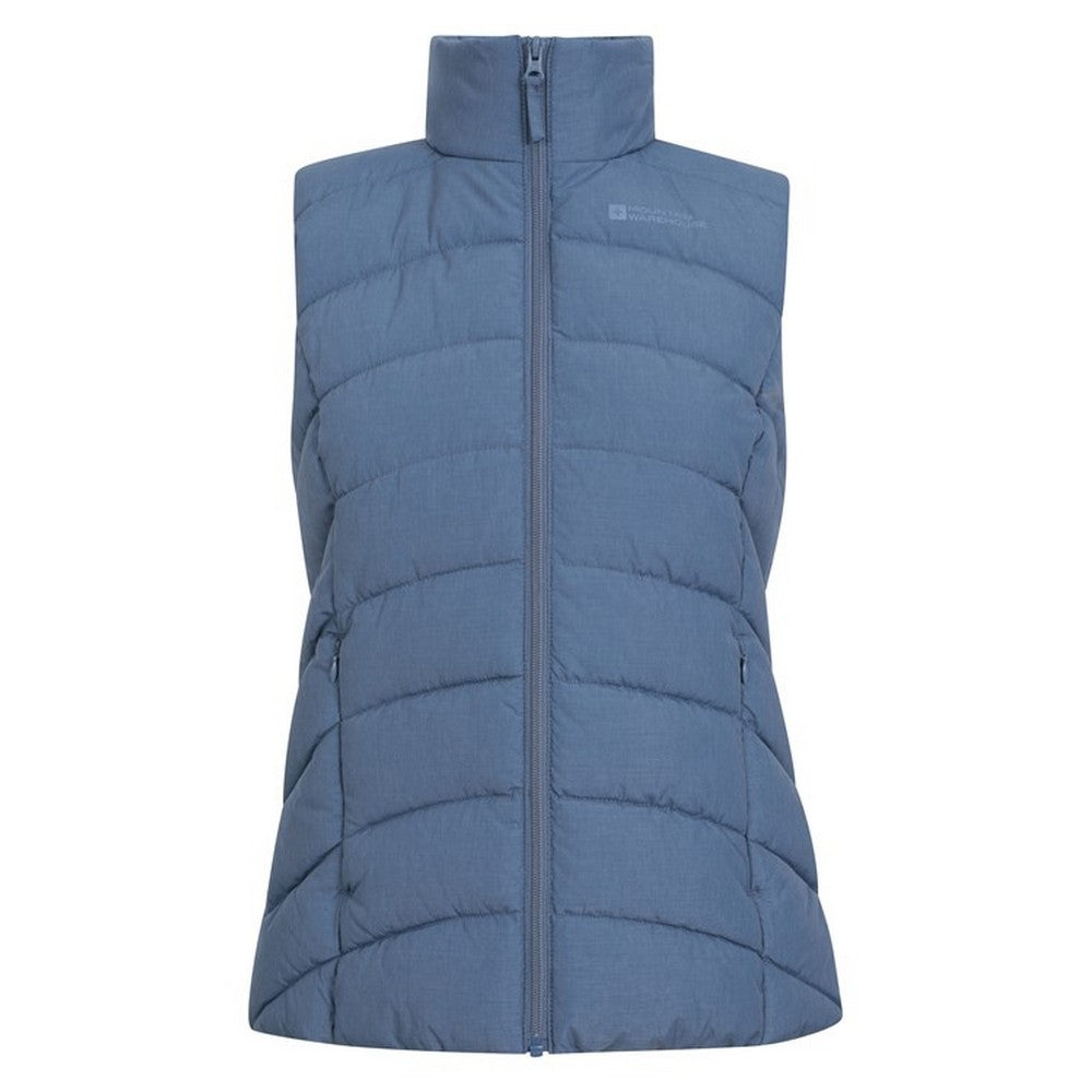 Blue - Front - Mountain Warehouse Womens-Ladies Opal Padded Gilet