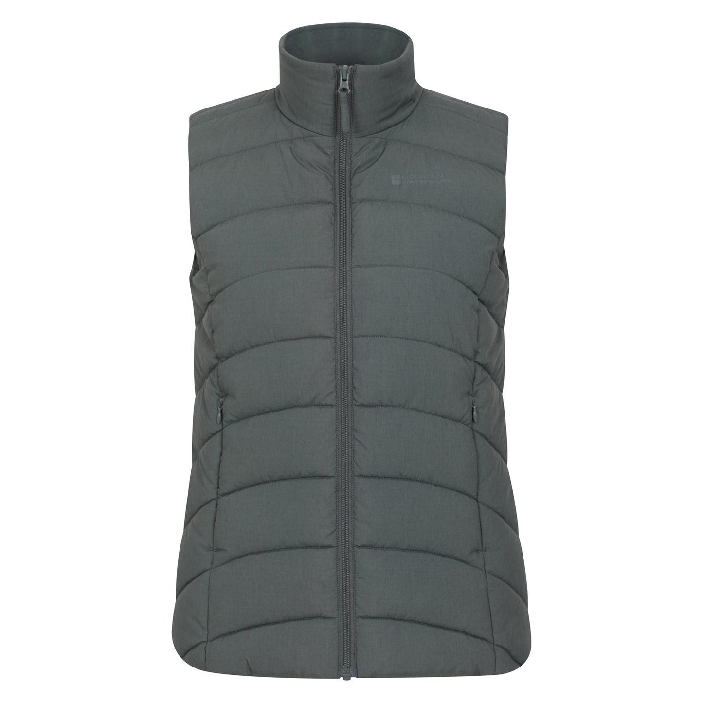 Dark Khaki - Front - Mountain Warehouse Womens-Ladies Opal Padded Gilet