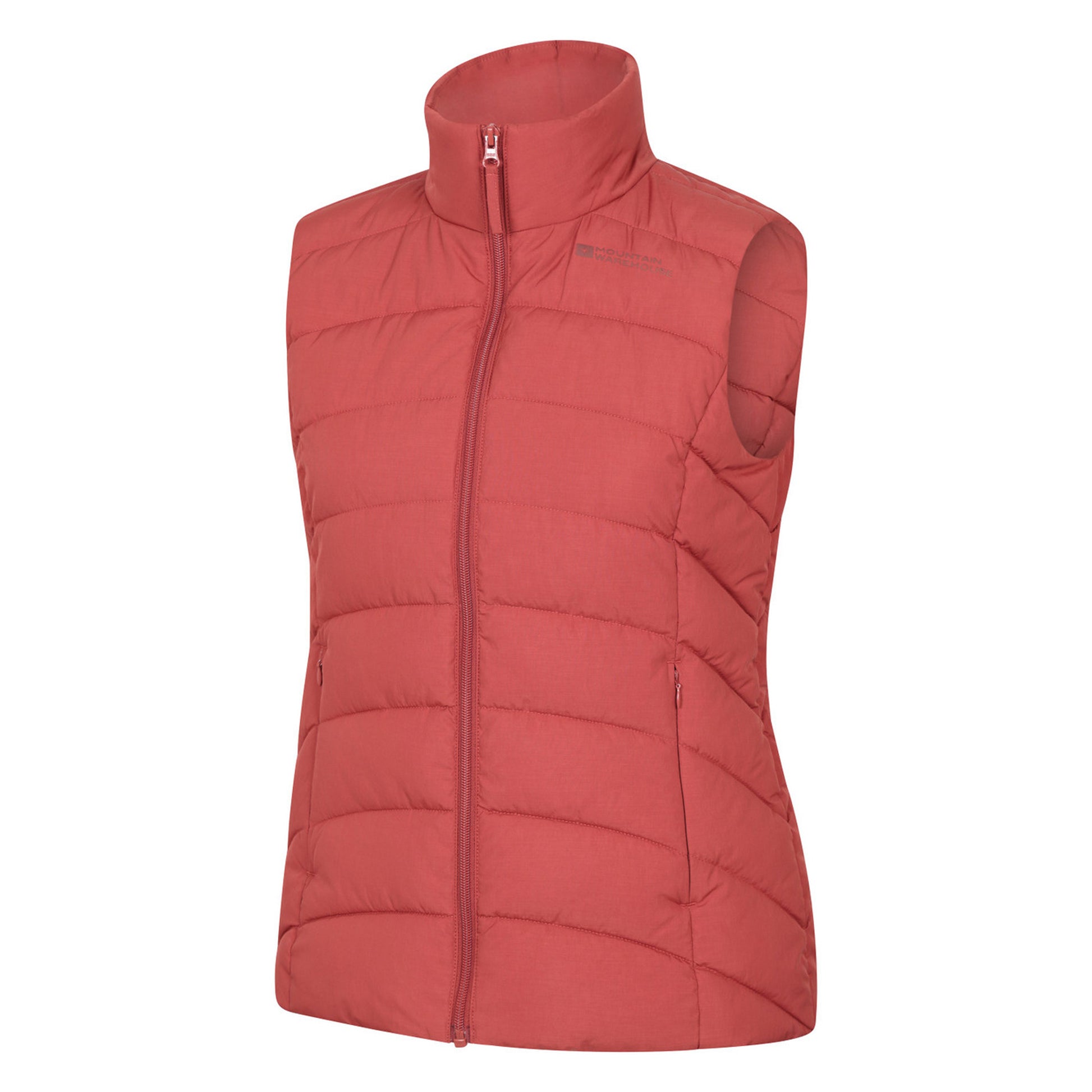 Burnt Orange - Side - Mountain Warehouse Womens-Ladies Opal Padded Gilet
