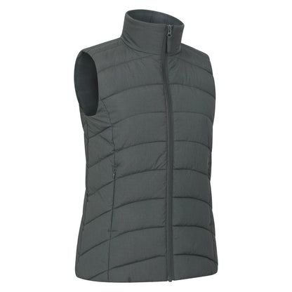 Dark Khaki - Side - Mountain Warehouse Womens-Ladies Opal Padded Gilet