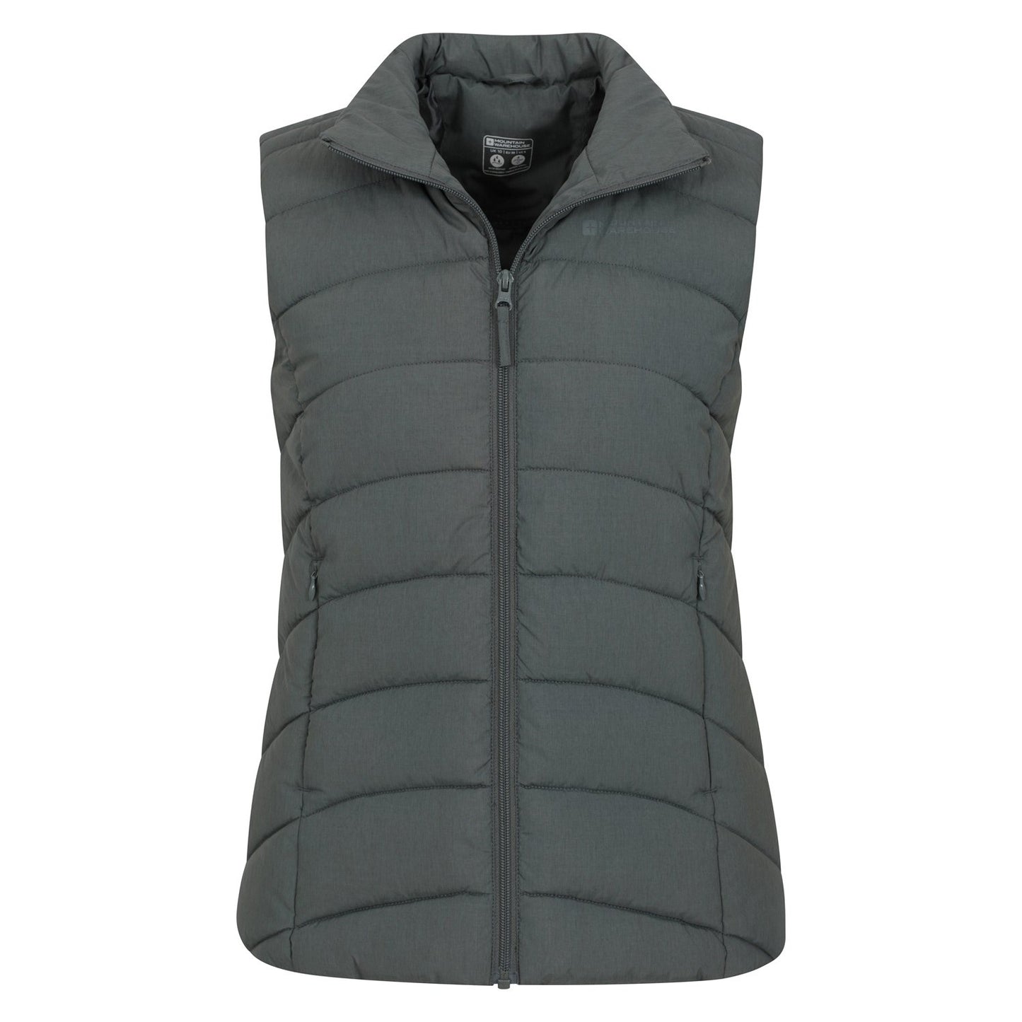 Dark Khaki - Pack Shot - Mountain Warehouse Womens-Ladies Opal Padded Gilet