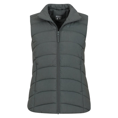 Dark Khaki - Pack Shot - Mountain Warehouse Womens-Ladies Opal Padded Gilet