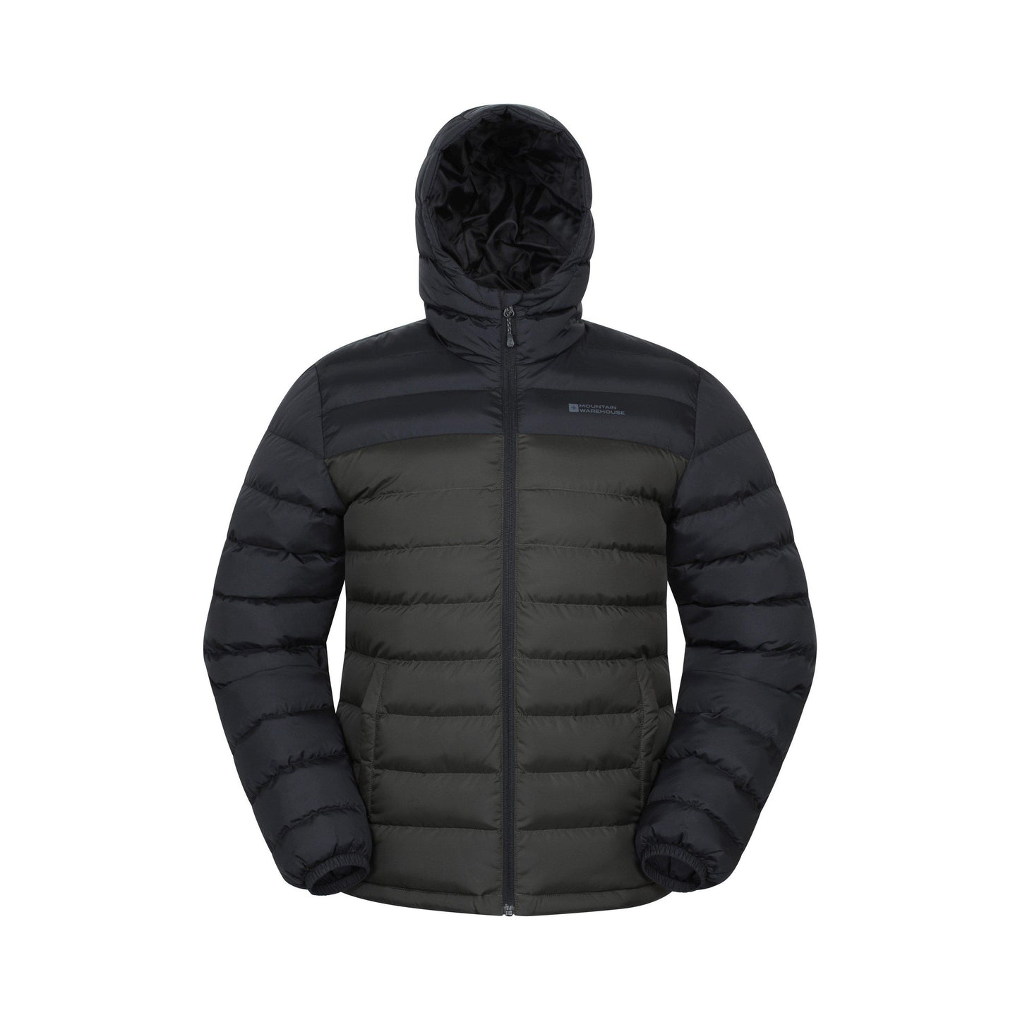 Khaki Green - Front - Mountain Warehouse Mens Seasons II Camo Padded Jacket