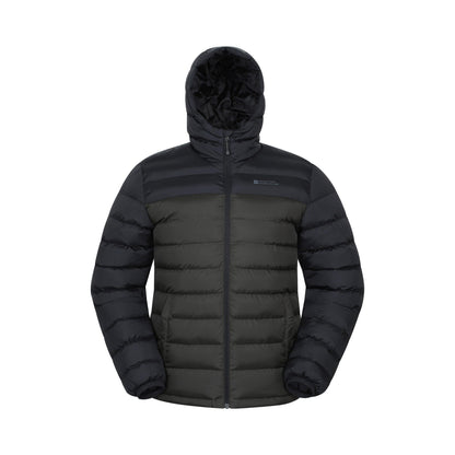 Khaki Green - Front - Mountain Warehouse Mens Seasons II Camo Padded Jacket