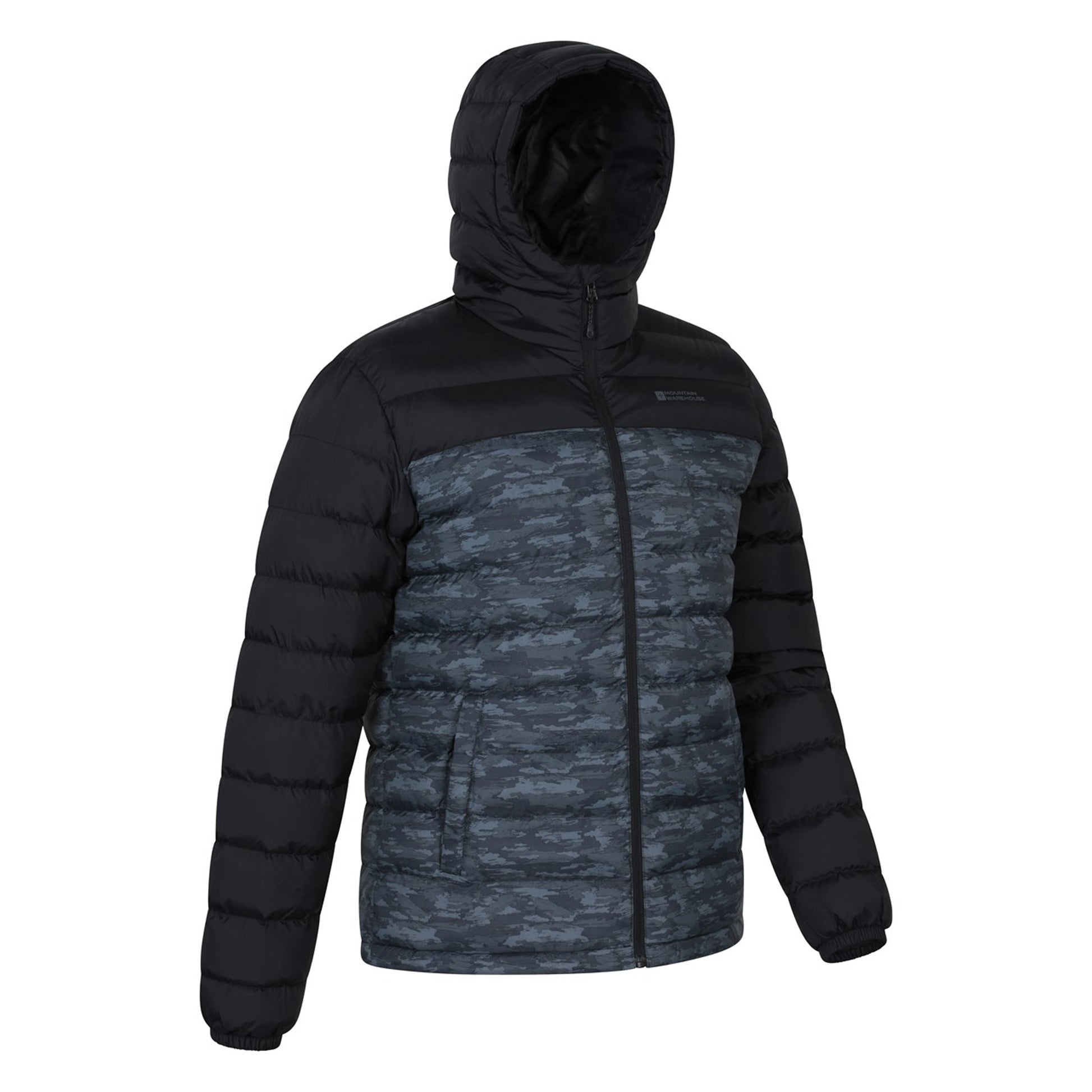 Monochrome - Back - Mountain Warehouse Mens Seasons II Camo Padded Jacket