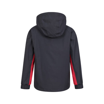 Grey - Back - Mountain Warehouse Childrens-Kids Cannonball 3 in 1 Waterproof Jacket