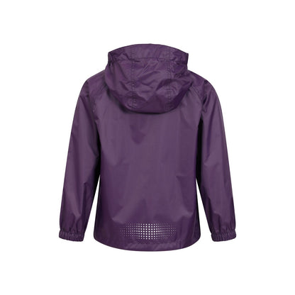 Dark Purple - Back - Mountain Warehouse Childrens-Kids Pakka II Waterproof Jacket