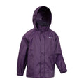 Dark Purple - Side - Mountain Warehouse Childrens-Kids Pakka II Waterproof Jacket