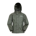 Green - Front - Mountain Warehouse Childrens-Kids Pakka II Waterproof Jacket