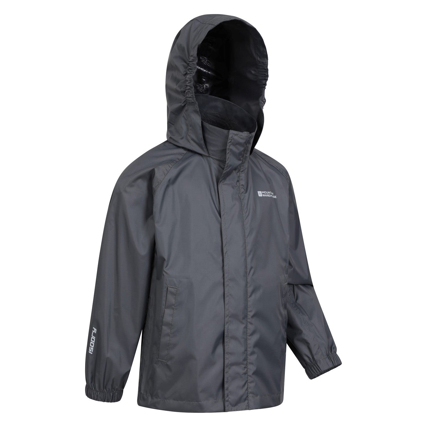 Grey - Side - Mountain Warehouse Childrens-Kids Pakka II Waterproof Jacket