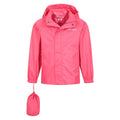 Pink - Close up - Mountain Warehouse Childrens-Kids Pakka II Waterproof Jacket