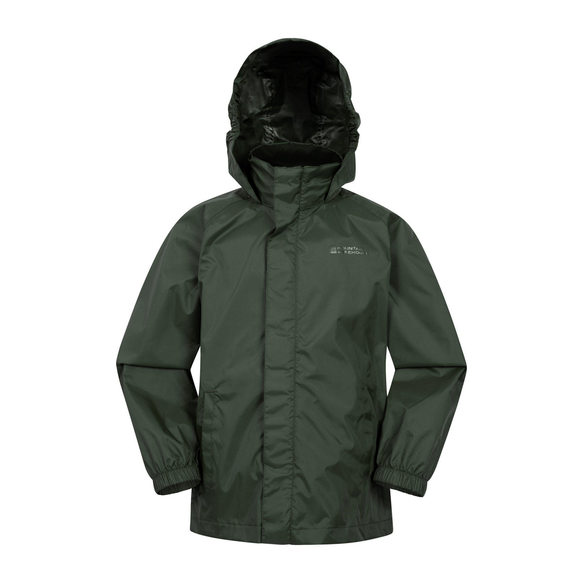 Khaki Green - Front - Mountain Warehouse Childrens-Kids Pakka II Waterproof Jacket