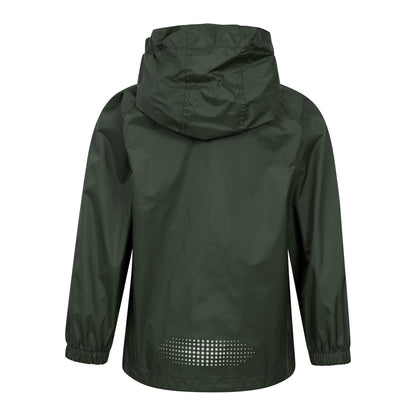 Khaki Green - Back - Mountain Warehouse Childrens-Kids Pakka II Waterproof Jacket