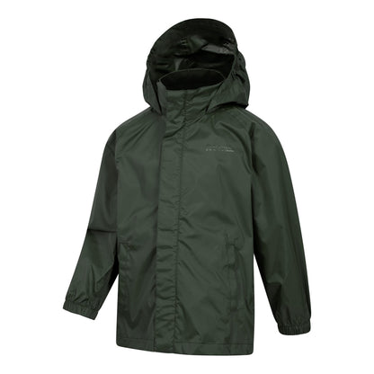 Khaki Green - Lifestyle - Mountain Warehouse Childrens-Kids Pakka II Waterproof Jacket