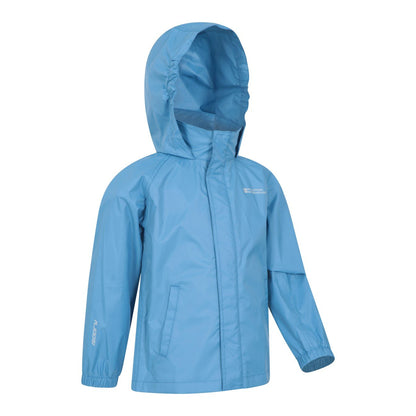 Blue - Back - Mountain Warehouse Childrens-Kids Pakka II Waterproof Jacket