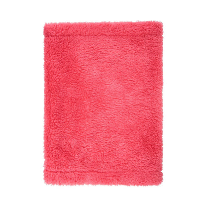 Dark Pink - Side - Mountain Warehouse Childrens-Kids Sherpa Fleece Neck Gaiter