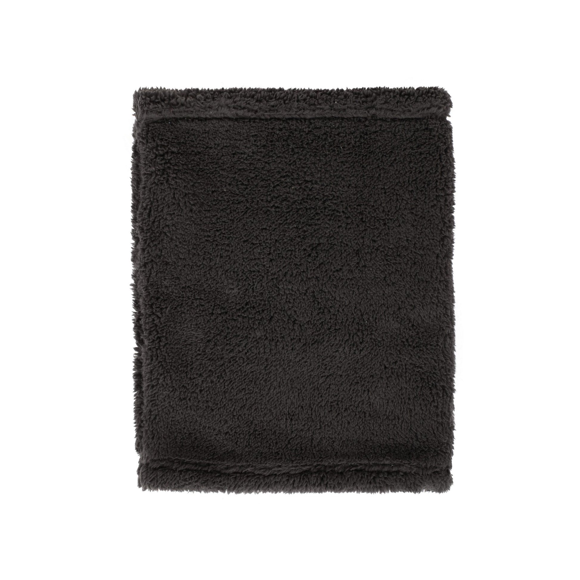 Black - Side - Mountain Warehouse Childrens-Kids Sherpa Fleece Neck Gaiter