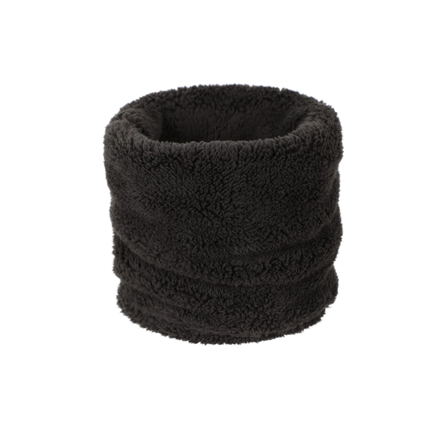 Black - Front - Mountain Warehouse Childrens-Kids Sherpa Fleece Neck Gaiter