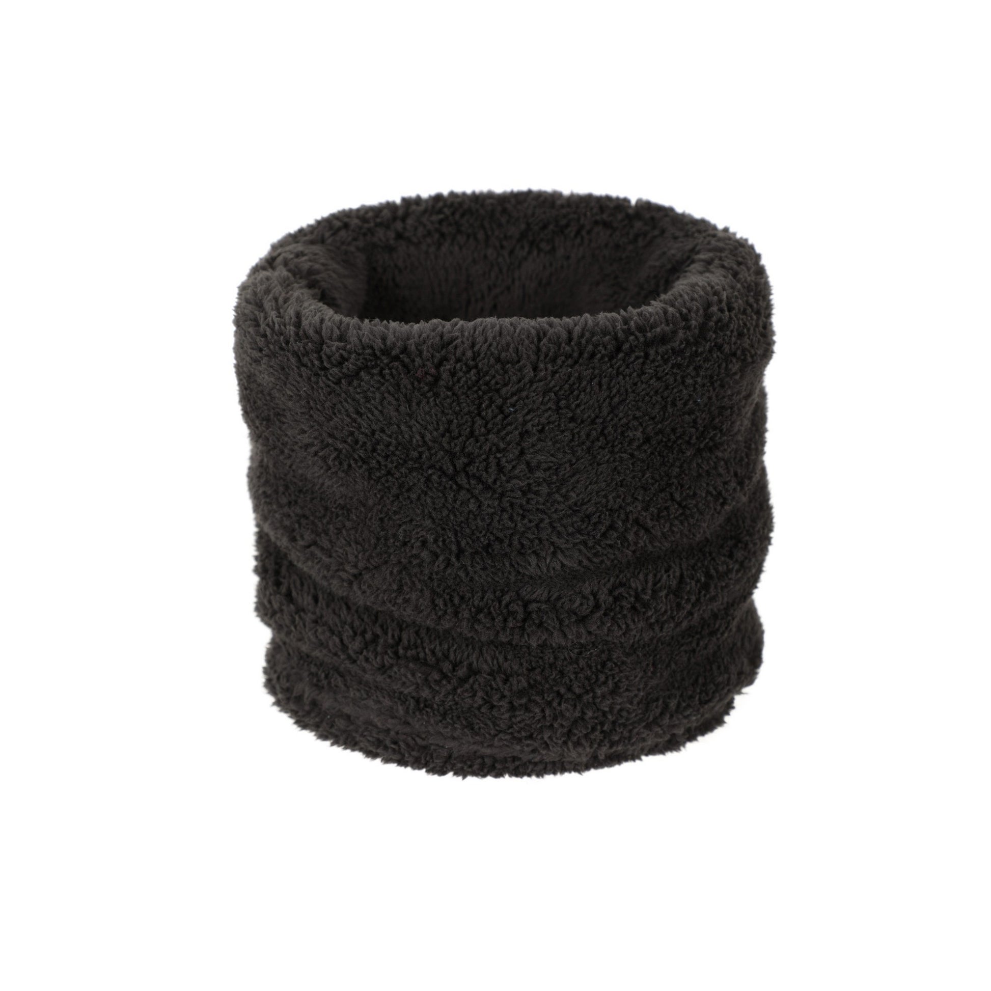 Black - Front - Mountain Warehouse Childrens-Kids Sherpa Fleece Neck Gaiter