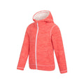 Fiery Coral - Lifestyle - Mountain Warehouse Childrens-Kids Snowdonia II Borg Lined Full Zip Hoodie