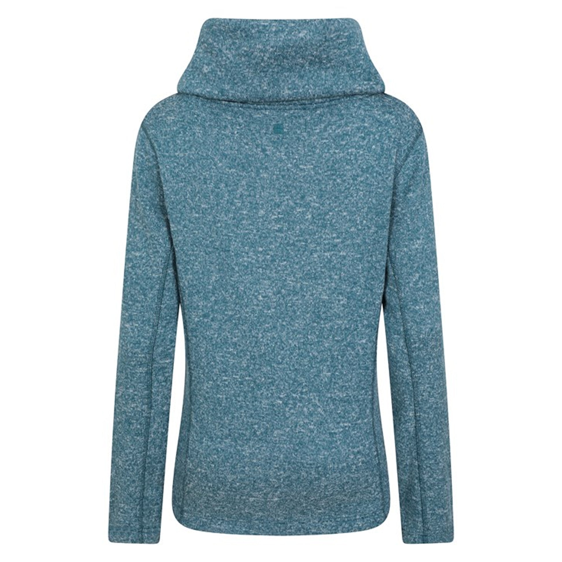 Teal - Side - Mountain Warehouse Womens-Ladies Cowl Neck Fleece Top