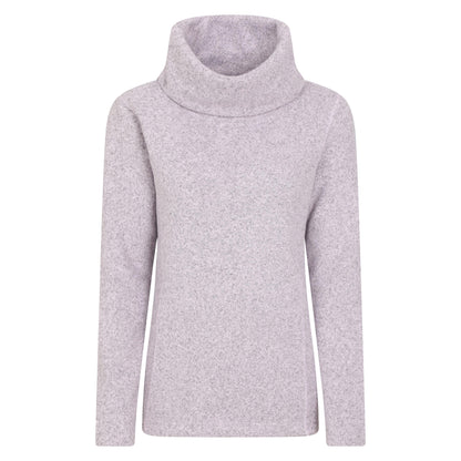 Lilac - Front - Mountain Warehouse Womens-Ladies Cowl Neck Fleece Top