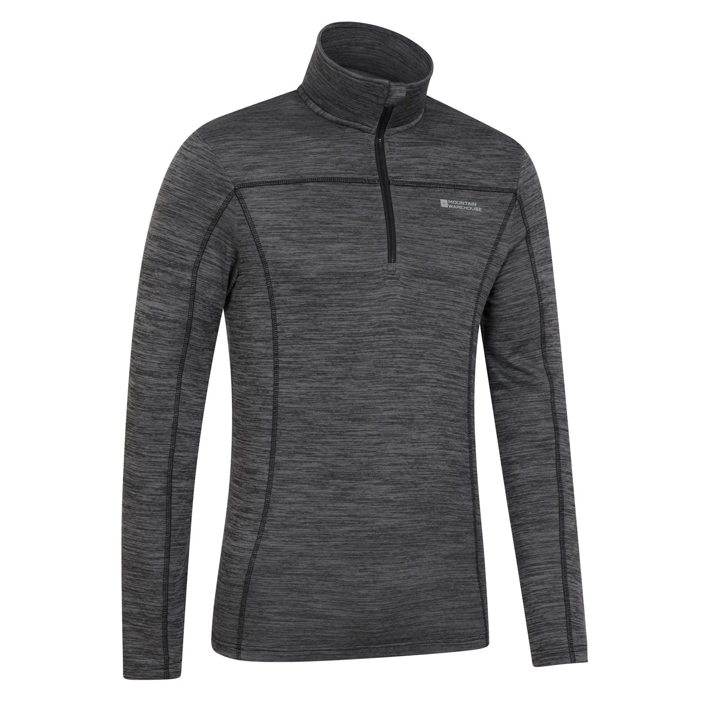 Dark Grey - Side - Mountain Warehouse Mens Finsbury Active Midlayer