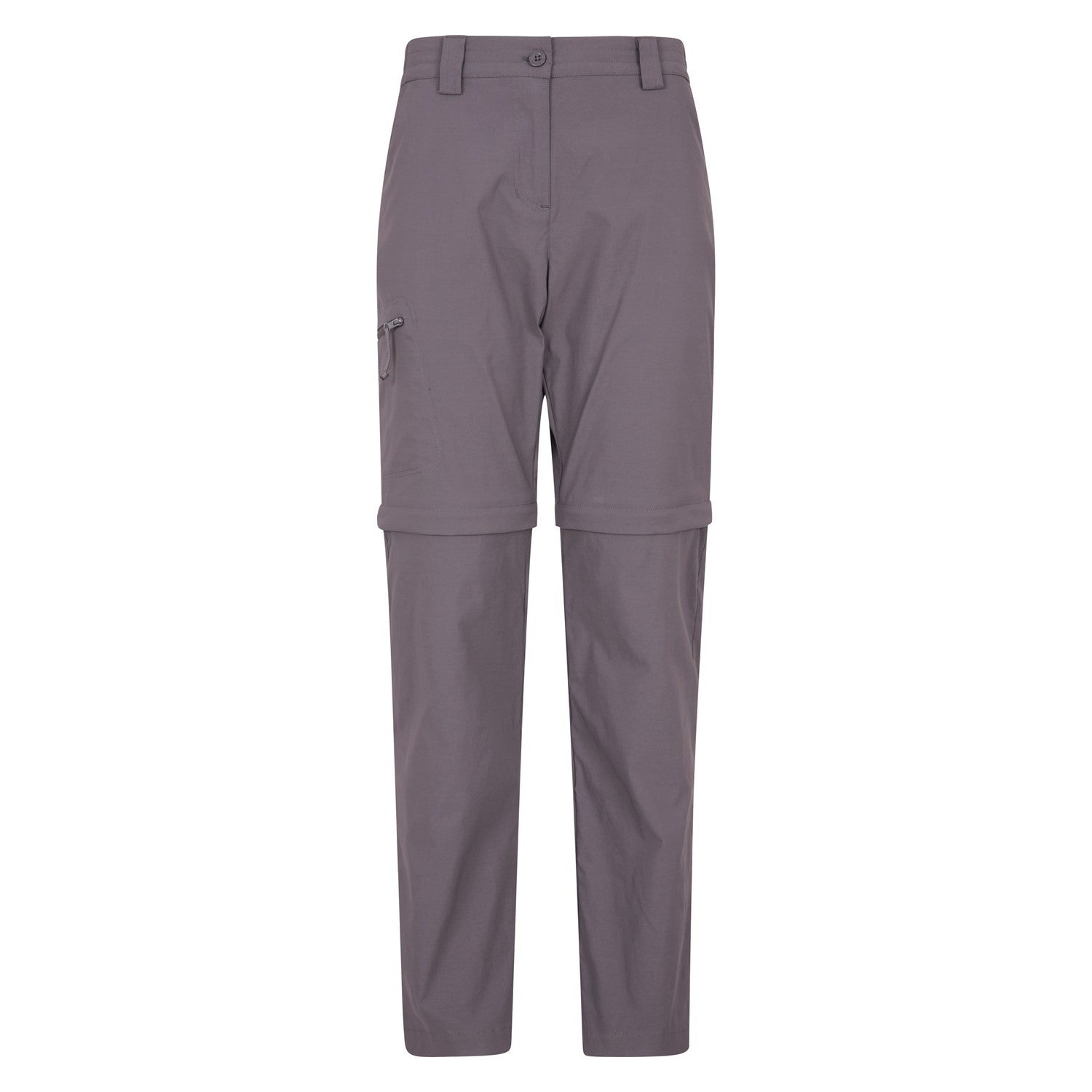 Charcoal - Front - Mountain Warehouse Womens-Ladies Hiker Stretch Zip-Off Trousers