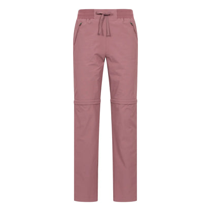 Brown - Front - Mountain Warehouse Womens-Ladies Hiker Stretch Zip-Off Trousers