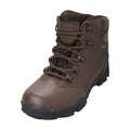 Brown - Close up - Mountain Warehouse Childrens-Kids Canyon Waterproof Suede Walking Boots