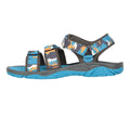 Dark Teal - Lifestyle - Mountain Warehouse Childrens-Kids Camouflage 3 Touch Fastening Strap Sandals