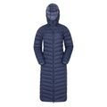 Navy - Front - Mountain Warehouse Womens-Ladies Florence Extra Long Padded Jacket