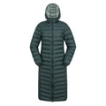 Dark Khaki - Back - Mountain Warehouse Womens-Ladies Florence Extra Long Padded Jacket