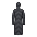Jet Black - Back - Mountain Warehouse Womens-Ladies Florence Extra Long Padded Jacket