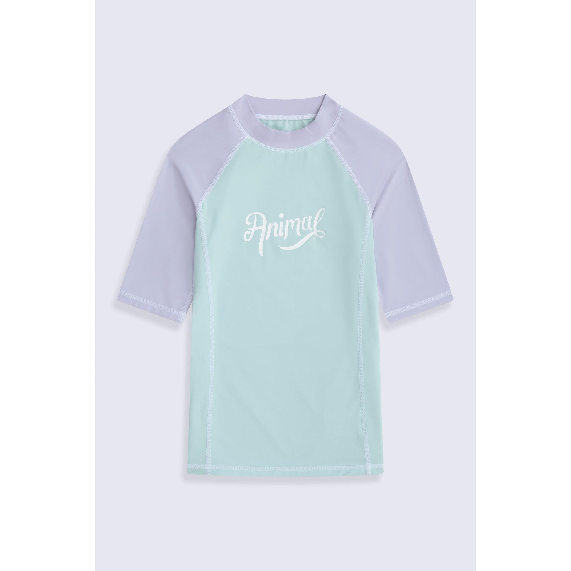 Pale Green - Front - Animal Childrens-Kids Daisy Recycled Rash Guard