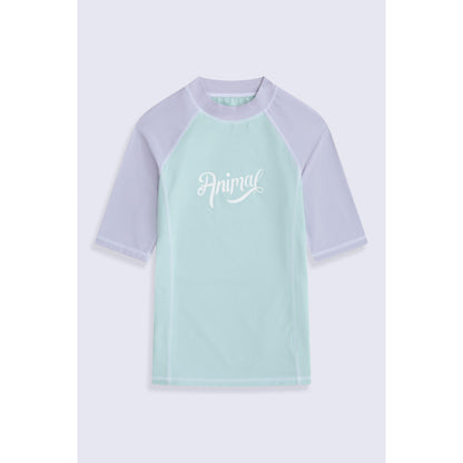 Pale Green - Front - Animal Childrens-Kids Daisy Recycled Rash Guard