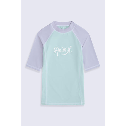 Pale Green - Front - Animal Childrens-Kids Daisy Recycled Rash Guard