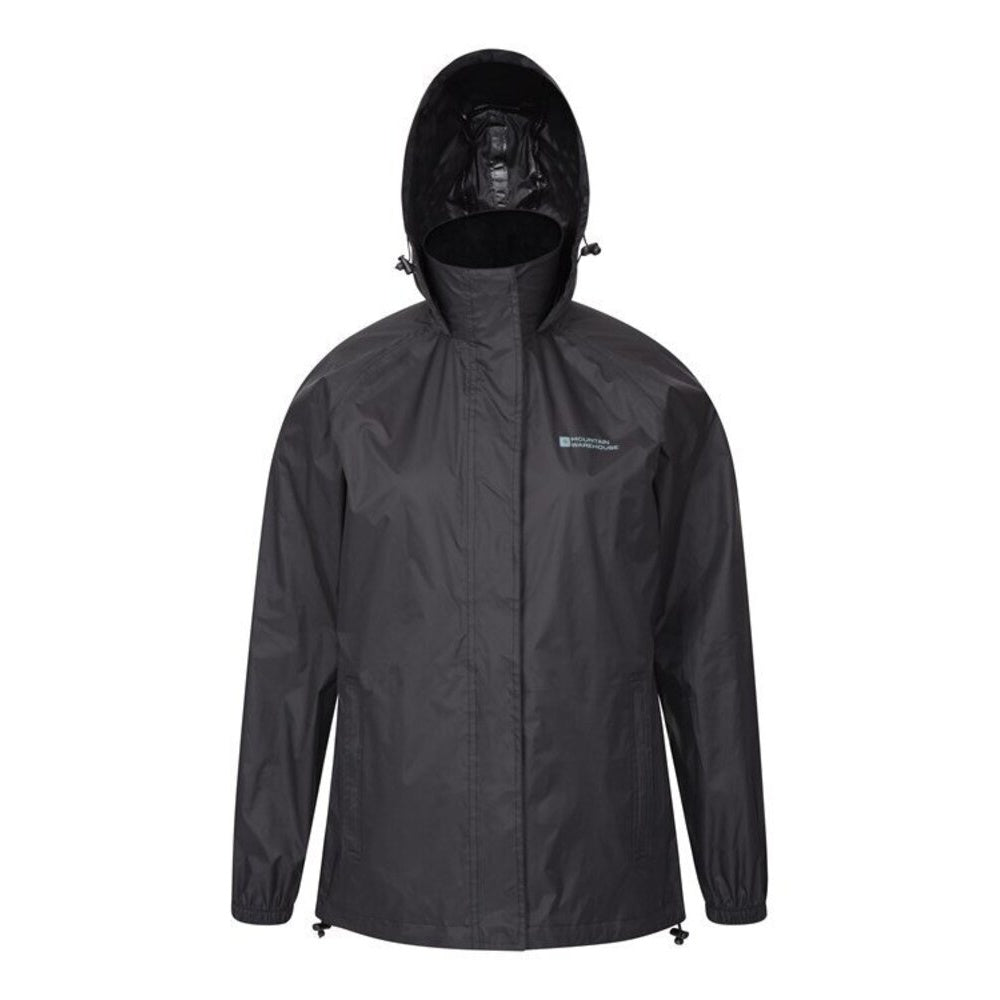 Black - Pack Shot - Mountain Warehouse Childrens-Kids Pakka Waterproof Jacket