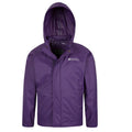 Dark Purple - Front - Mountain Warehouse Childrens-Kids Pakka Waterproof Jacket