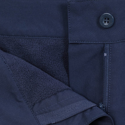 Navy - Close up - Mountain Warehouse Womens-Ladies Arctic II Thermal Fleece Hiking Trousers