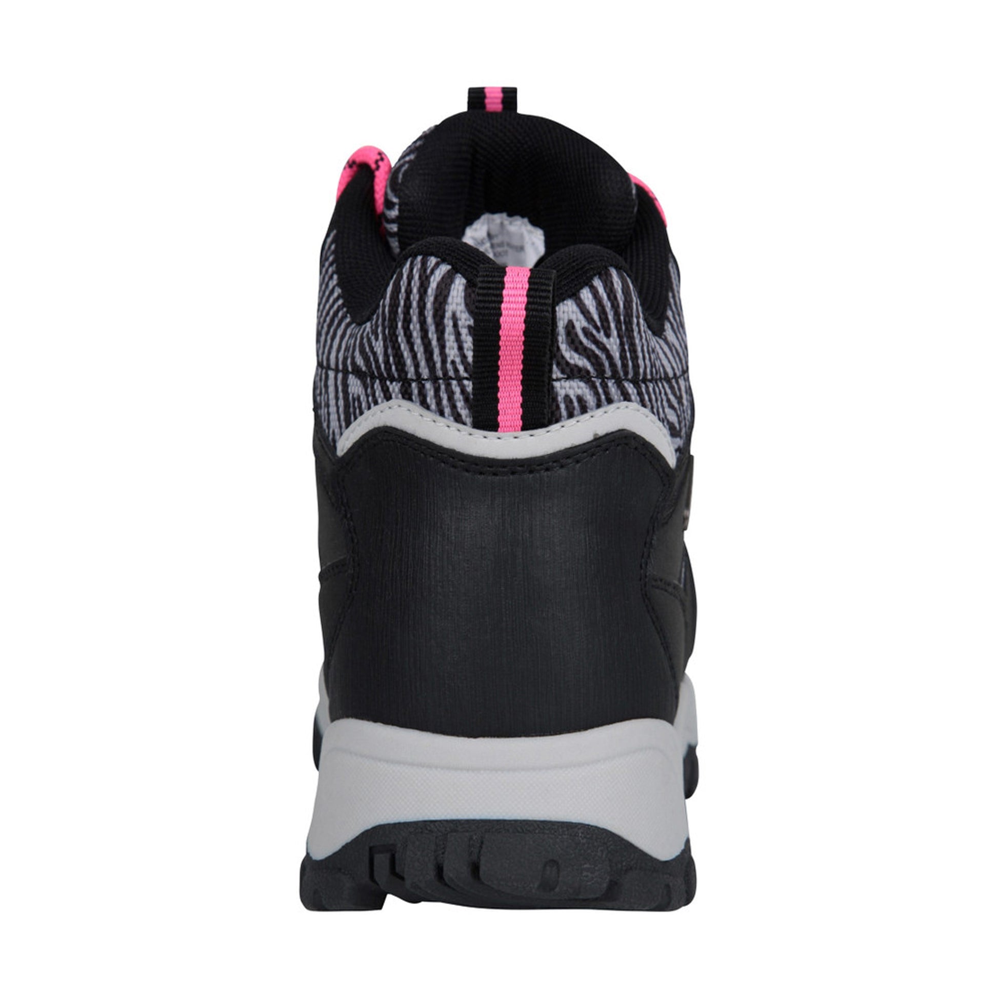 Bright Pink - Back - Mountain Warehouse Womens-Ladies Adventurer Leopard Print Faux Suede Waterproof Walking Boots