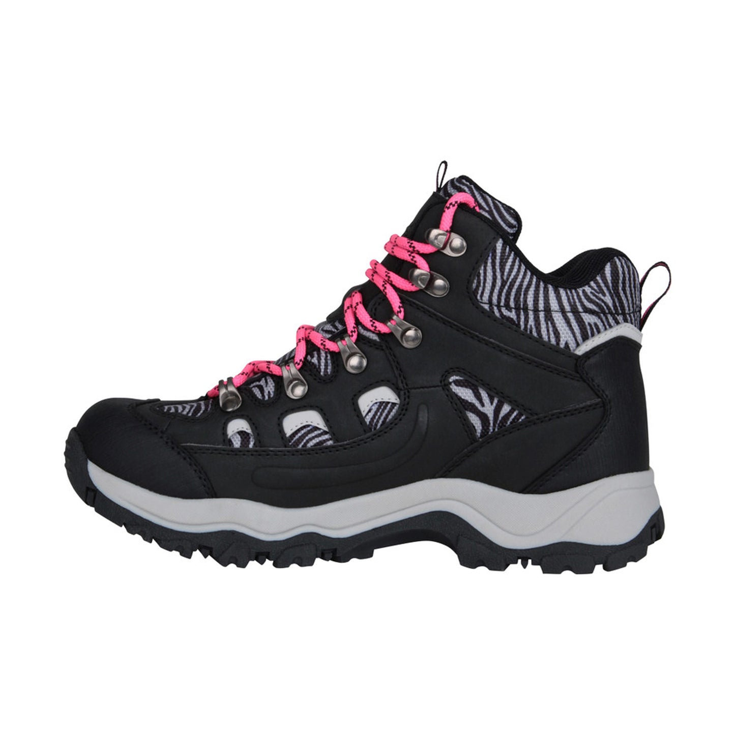 Bright Pink - Lifestyle - Mountain Warehouse Womens-Ladies Adventurer Leopard Print Faux Suede Waterproof Walking Boots