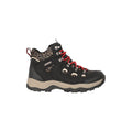 Black - Pack Shot - Mountain Warehouse Womens-Ladies Adventurer Leopard Print Faux Suede Waterproof Walking Boots