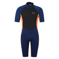 Navy Blue-Black-Orange - Front - Mountain Warehouse Mens Neoprene Wetsuit