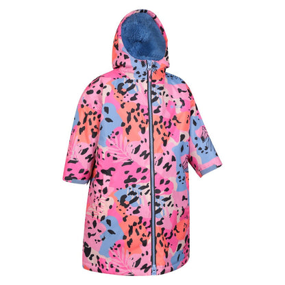Multicoloured - Lifestyle - Mountain Warehouse Childrens-Kids Tidal Leaves Changing Robe
