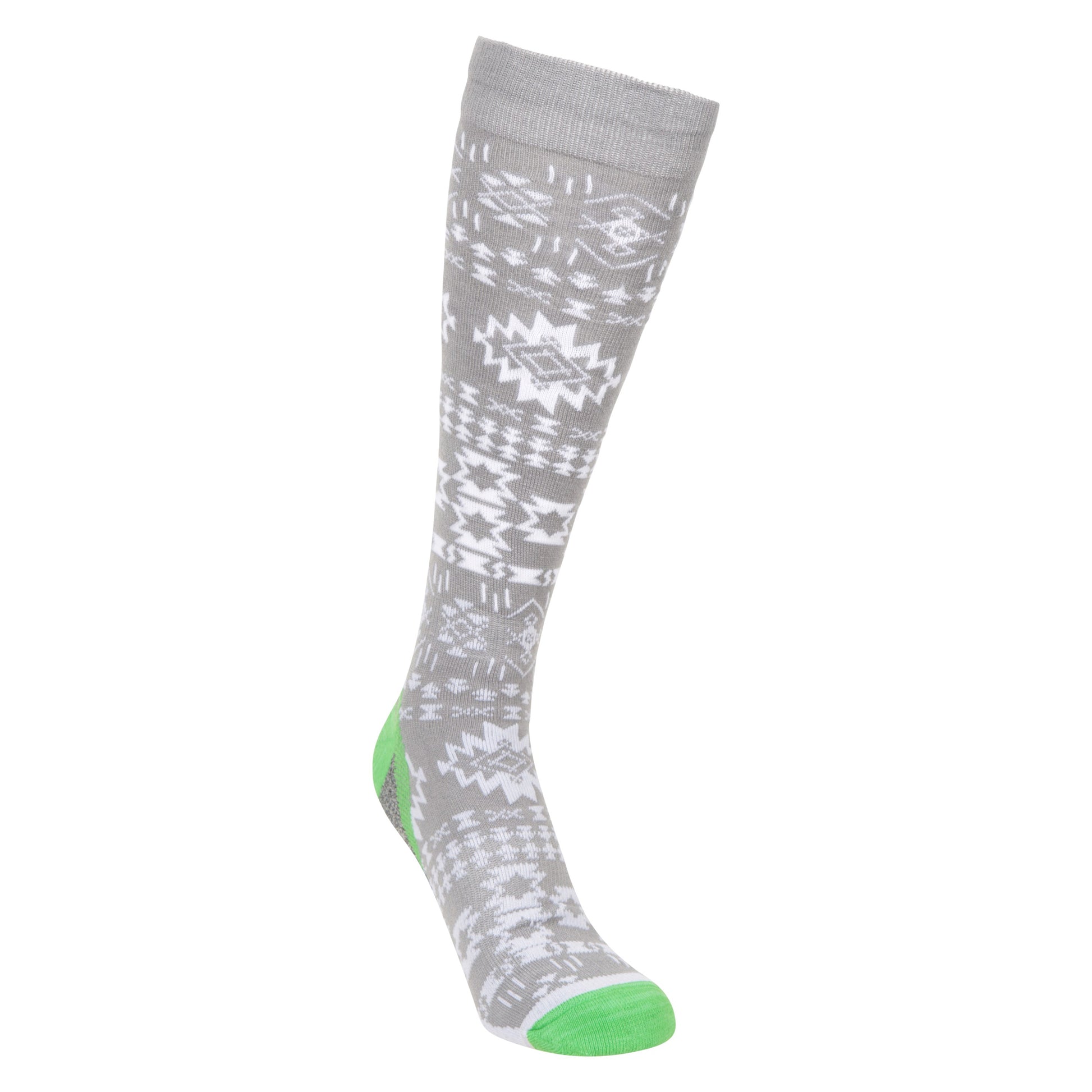 Light Grey - Front - Mountain Warehouse Womens-Ladies Polar Patterned Technical Ski Socks